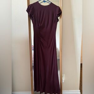 Reformation Frazier Dress in Prune - Size 2